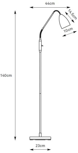 Markslöjd 108886 - dimmelhető LED állólámpa PATRO LED/4,9W/230V fekete