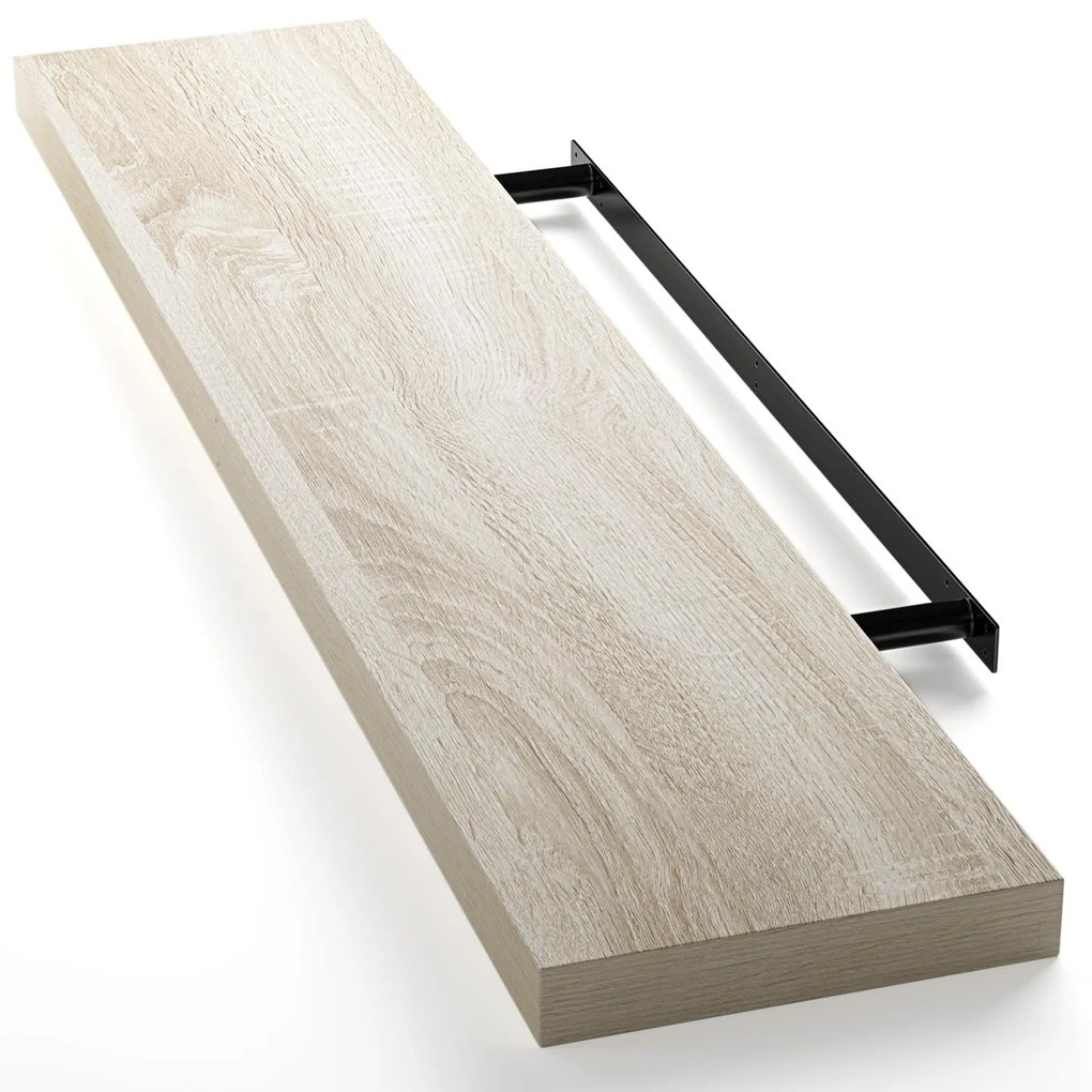 Fali polc 110 cm tölgy + konzol