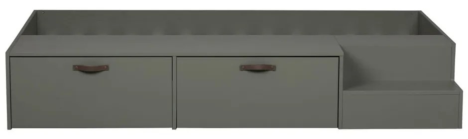 Zöldes szürke borovi fenyő gyerekágy tárolóhellyel 80x200 cm Stage – vtwonen