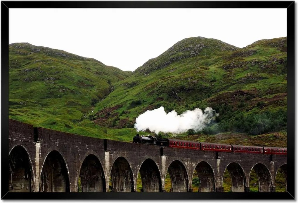 Poszterek keretben 60x40 Gőzmozdony híd
