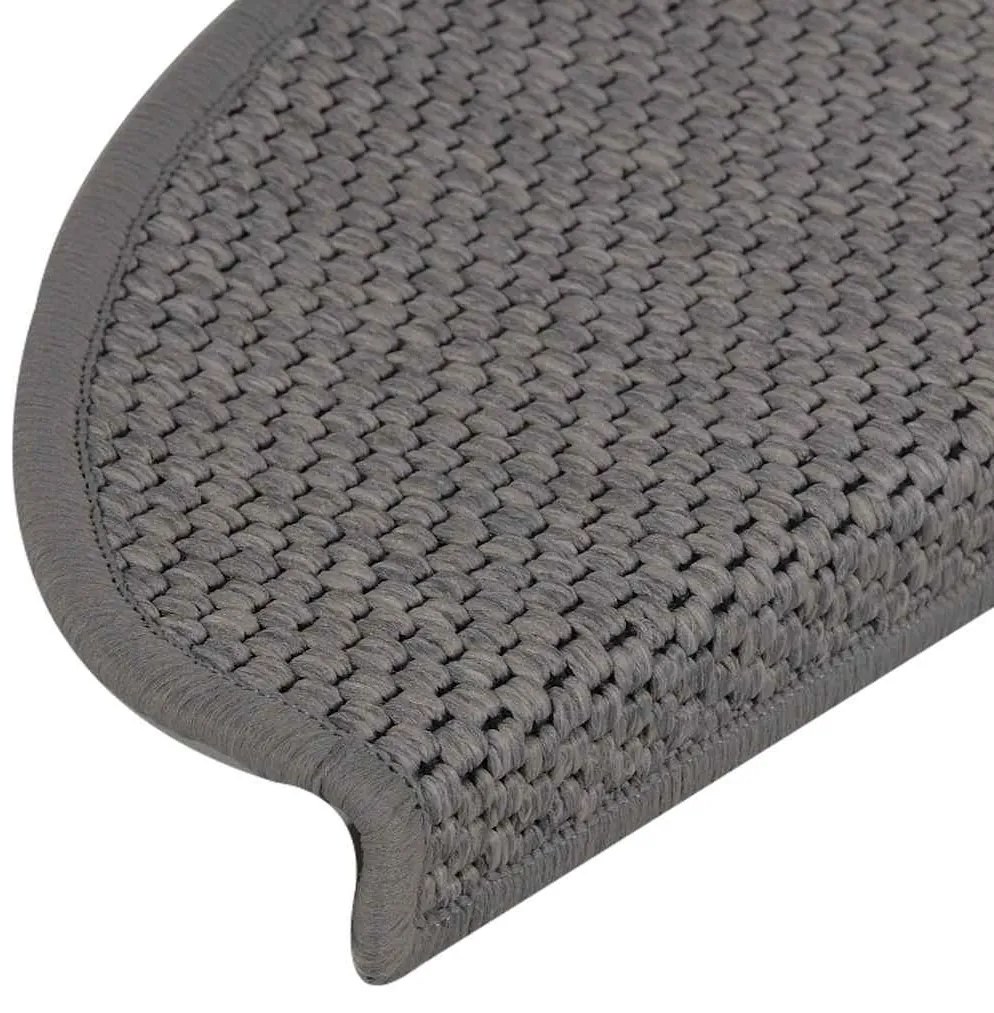 15 db szizál hatású ezüstszínű öntapadó lépcsőszőnyeg 65x21x4cm