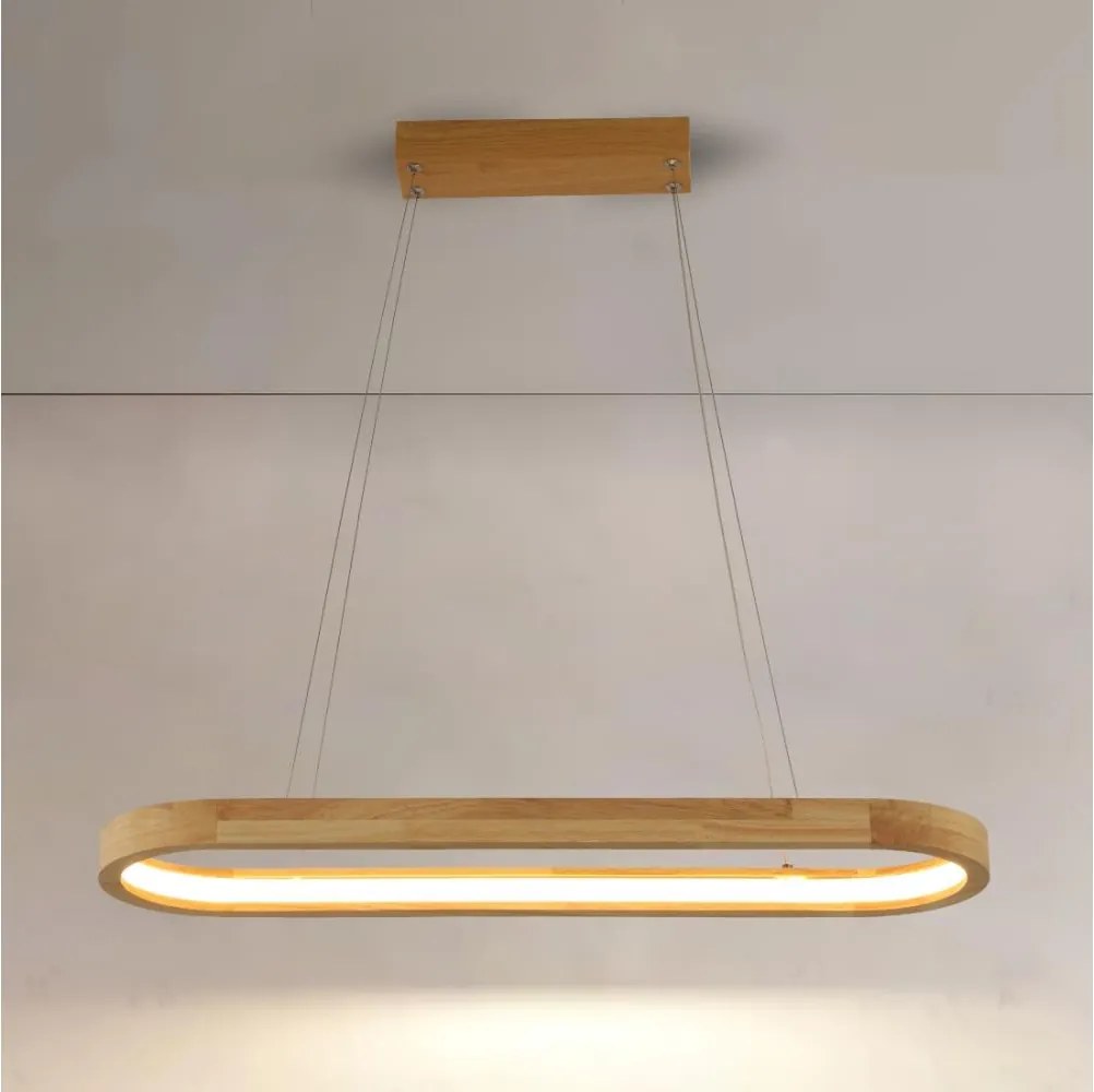 Brilagi - LED csillár kábellel UMEA WOOD LED/30W/230V 70x20 cm fa