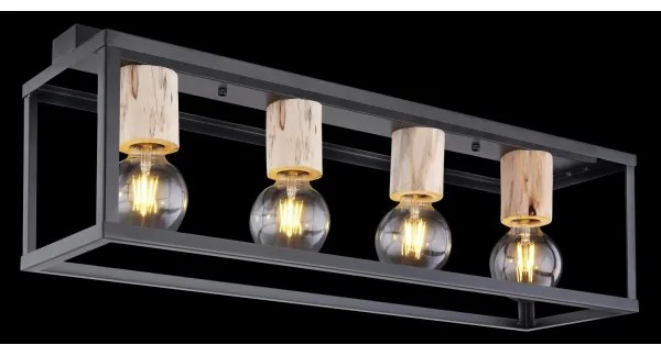 Globo 15476-4D - Mennyezeti lámpa HAGAR 4xE27/60W/230V