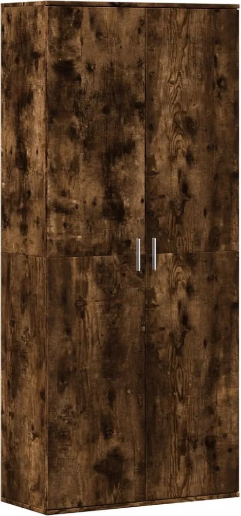 vidaXL füstös tölgy színű szerelt fa magasszekrény 80 x 35 x 180 cm