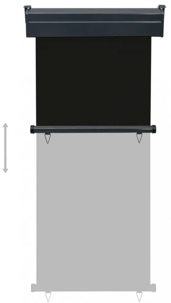 fekete erkély oldalnapellenző 85 x 250 cm