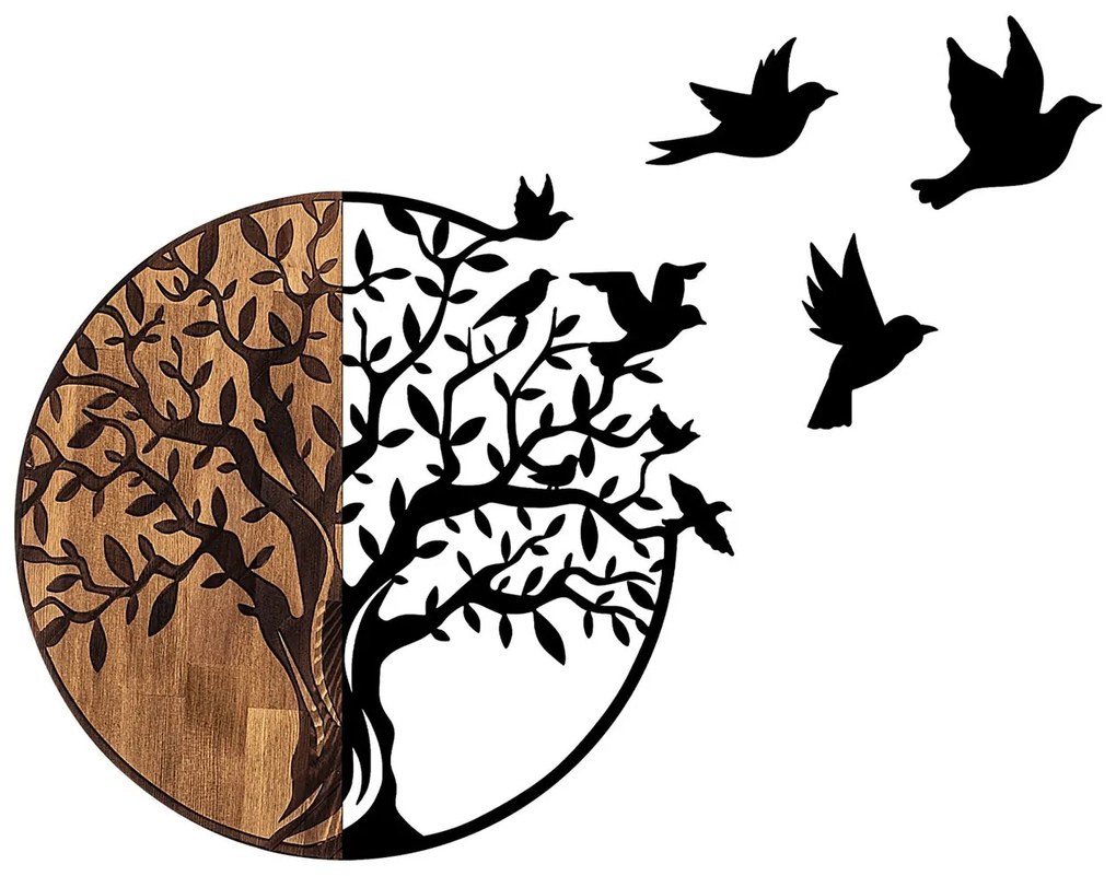 Fa fali dekoráció, Tree And Birds - 322