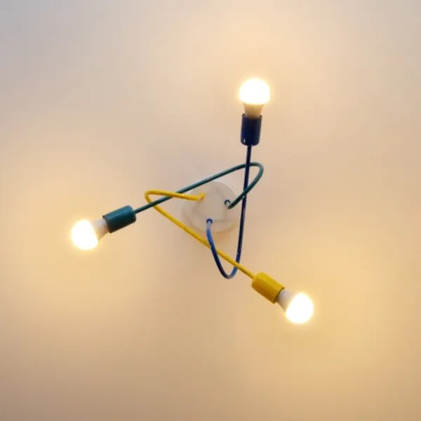 LED gyereklámpa OXFORD 3xE27/15W/230V mennyezeti