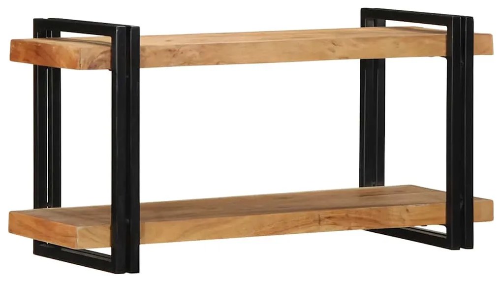 fali polc 90x33x45 cm tömör fa akácfa