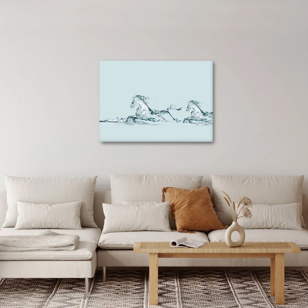 Kép - Vízcseppekből álló lovak (70x50 cm)