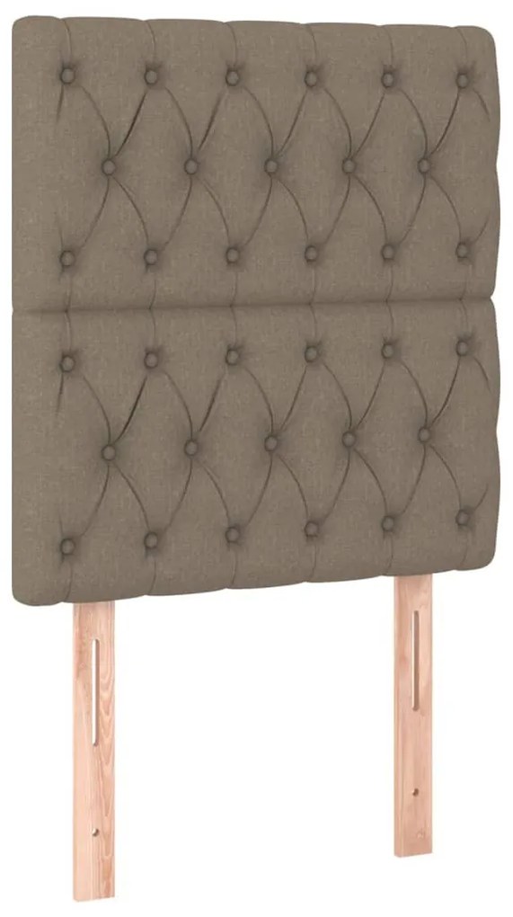 tópszínű szövet LED-es fejtámla 80x7x118/128 cm