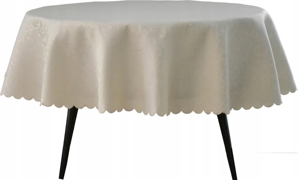 Abrosz Foltálló Kerek 100 CM Krém Ág Mintás Escandia Karácsonyi Kör