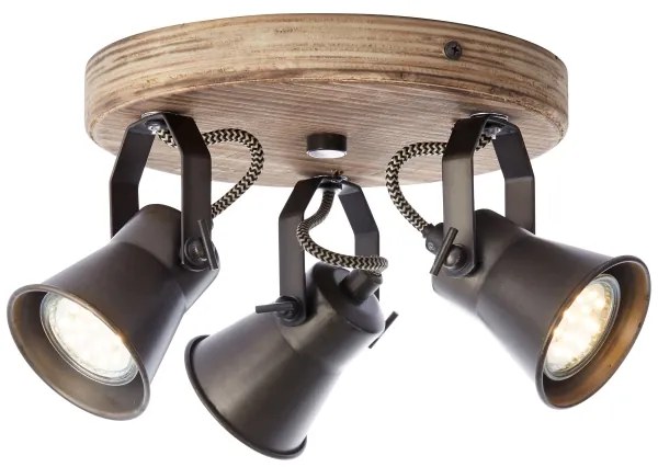 Brilliant - SEED 3xGU10/5W/230V spotlámpa fekete/barna