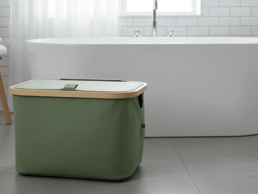 Összecsukható kosár NOLVIO 25 L, zöld