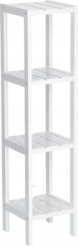 Fürdőszoba Szekrény Mdf Fürdőszobai Könyvespolc Fehér 22 x 22 x 92 Zeller 4 Polc