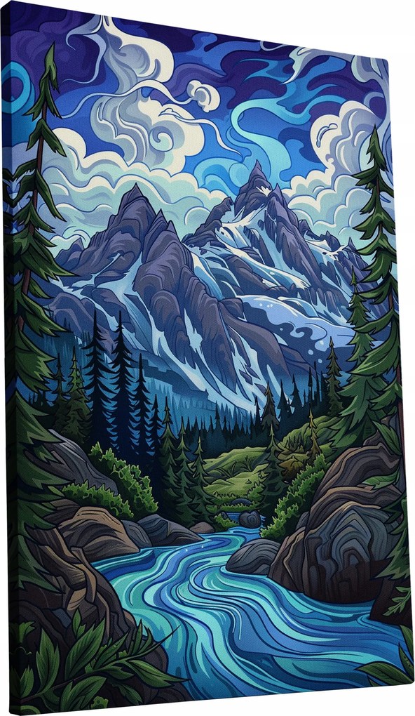 Vászonkép Festői hegyi táj otthon nappali szoba 60x90