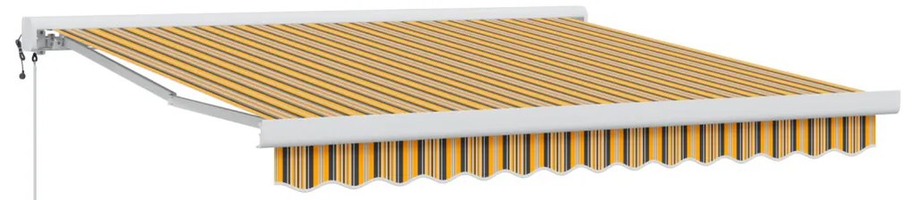 Automatikus Behúzható Napellenző Csíkos Multicolor 300x250 cm