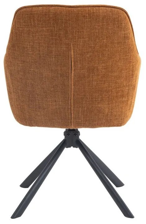 Narancssárga kárpitozott étkezőfotel szett 2 db-os Avola – Unique Furniture