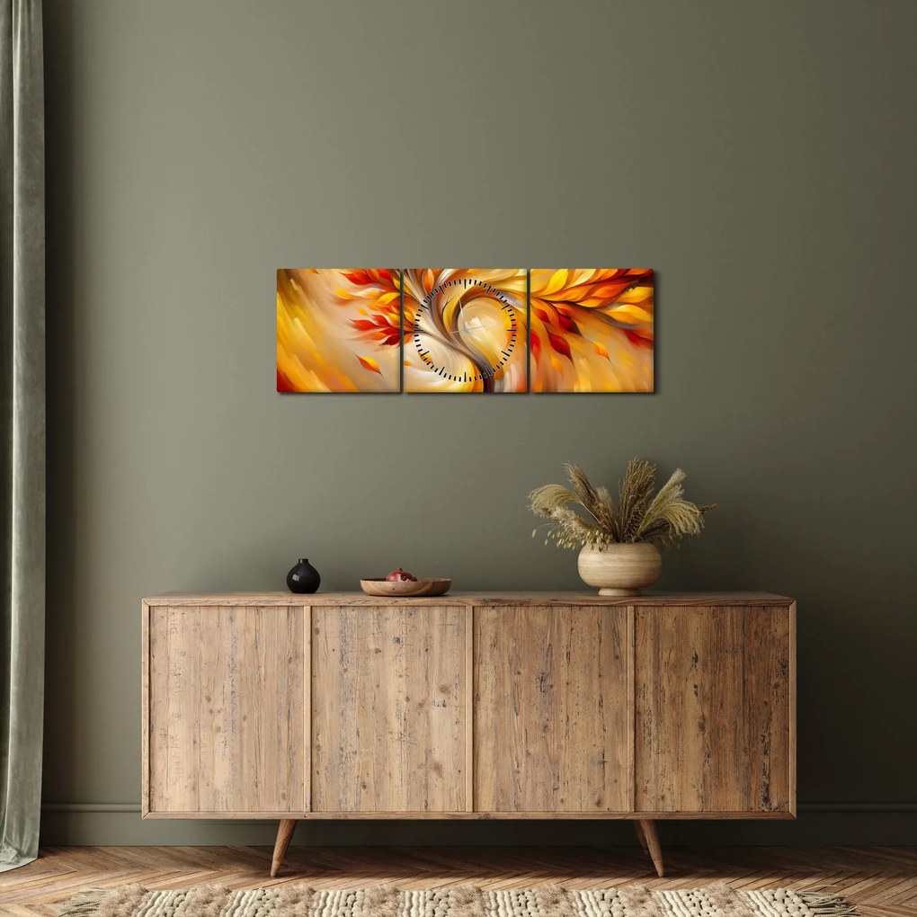 Kép - Őszi fa (órával) (90x30 cm)