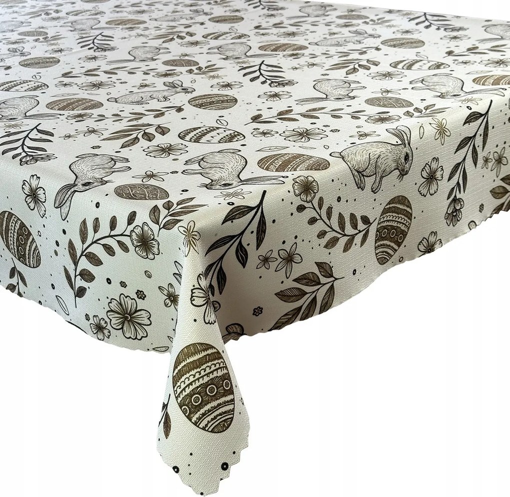 Abrosz Foltálló Húsvét Bézs Bronz Húsvéti nyuszi 155x340 cm