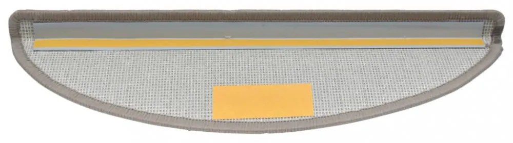 10 db lépcsőszőnyeg 56 x 17 x 3 cm bézs félkör alakú