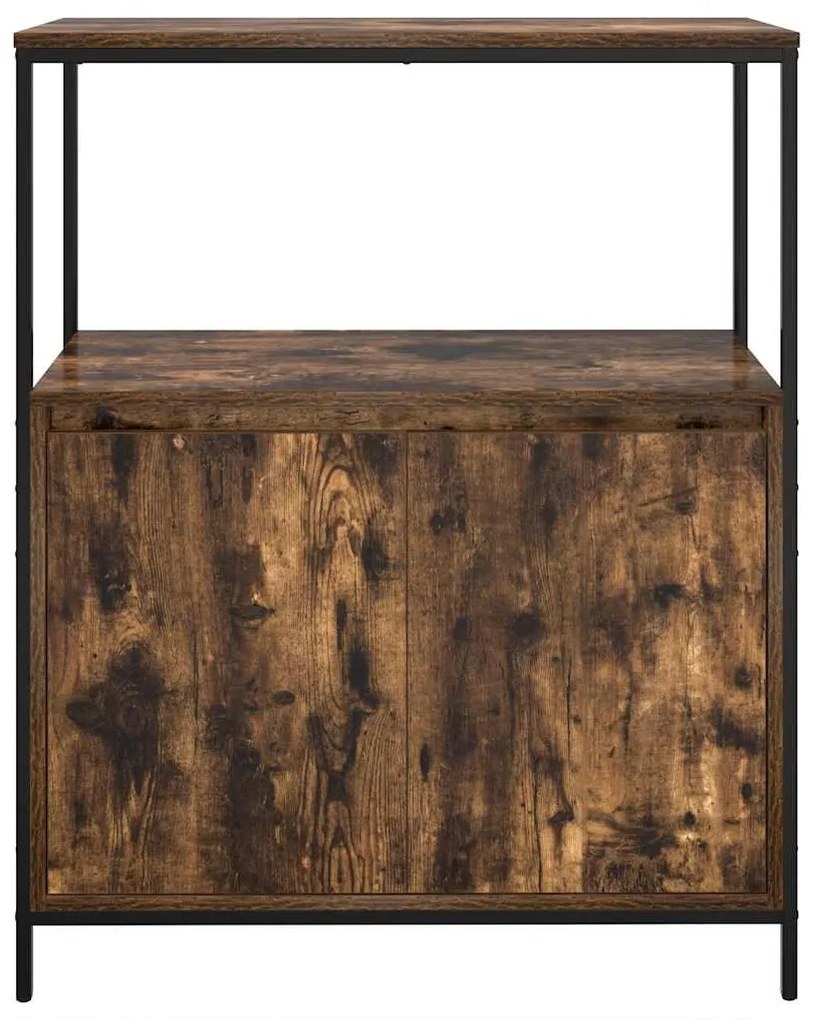 füstölt tölgy fürdőszobaszekrény polcokkal 76,5x35x95 cm