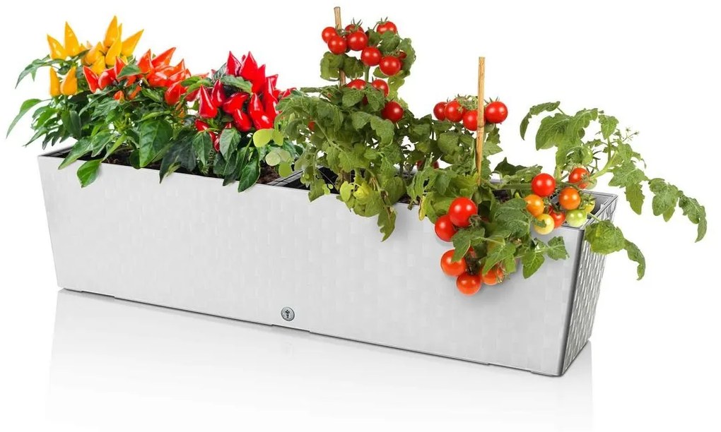 Flower Lover Supreme önöntöző virágláda fehér, 75 cm, 75 cm