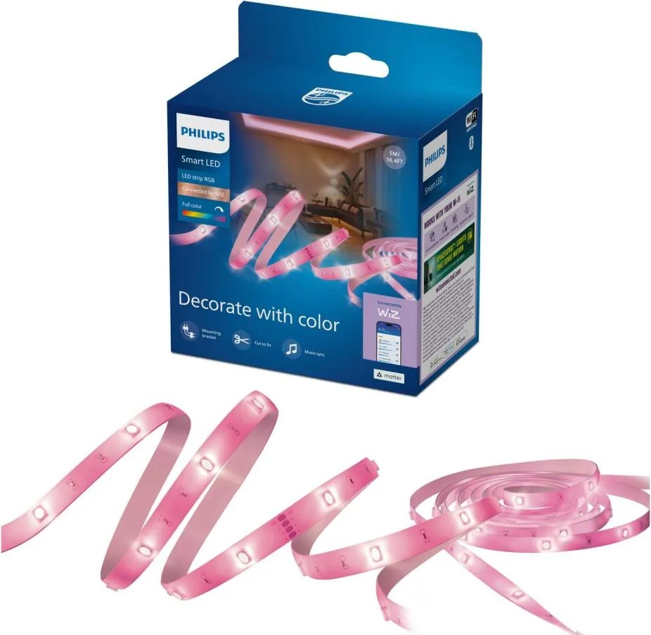 Philips - LED RGB dimmelhető szalag SMART STRIP 5m LED/7W/230V 2200-6500K Wi-Fi