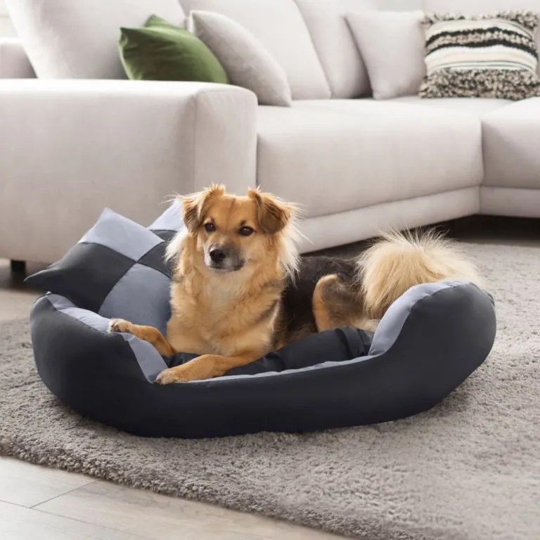 PESTUFF Kutyafekhely 75 x 80 x 20cm szürke/fekete