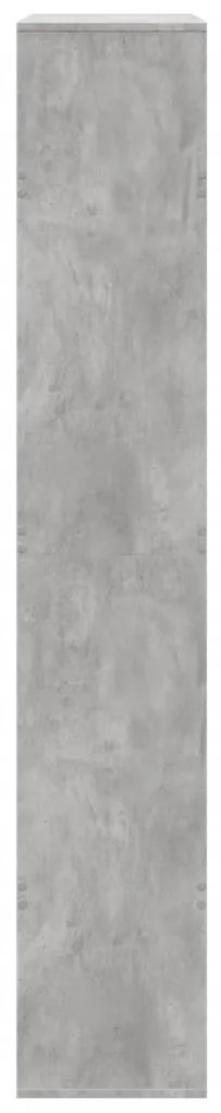 betonszürke szerelt fa térelválasztó 100 x 33 x 187,5 cm
