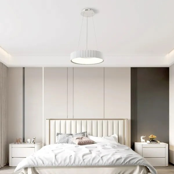 Brilagi - Dimmelhető LED csillár FALCON MODERN LED/30W/230V átm. 40 cm fehér + távirányító