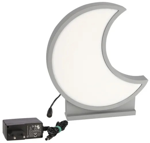 LED gyerekasztali lámpa MOON LED/12W/230V szürke