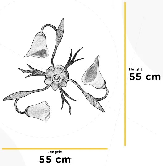 ONLI - Mennyezeti lámpa ALGA 3xE14/6W/230V bronz