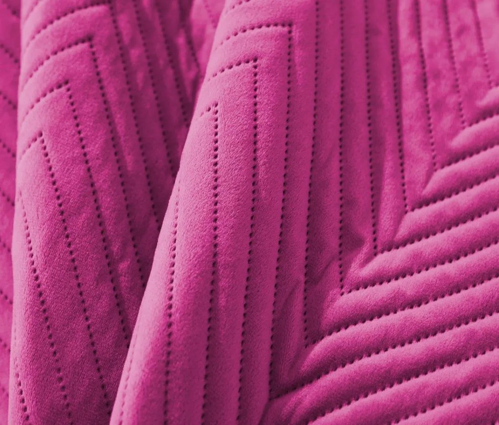 Lila bársony ágytakaró ARROW VELVET Méret: 200 x 220 cm