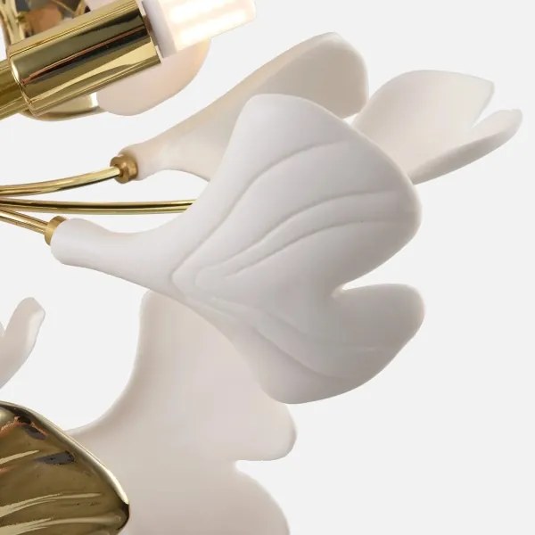 Zuma Line MX2858-6-EGN - Felületre szerelhető mennyezeti csillár LEAF 6xG9/42W/230V arany