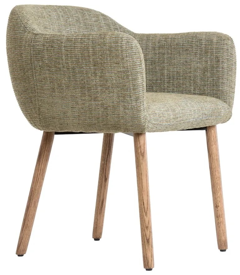 Világoszöld kárpitozott karfás étkezőfotel szett 2 db-os Blaine – Light & Living