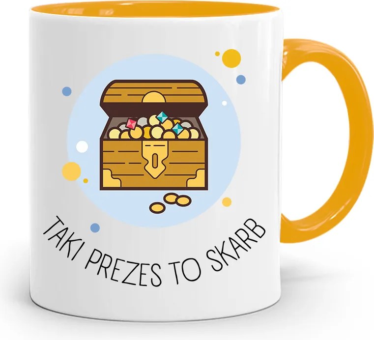 Elnök-vezérigazgatónak Sárga Ajándék Bögre fényképes nyomtatással