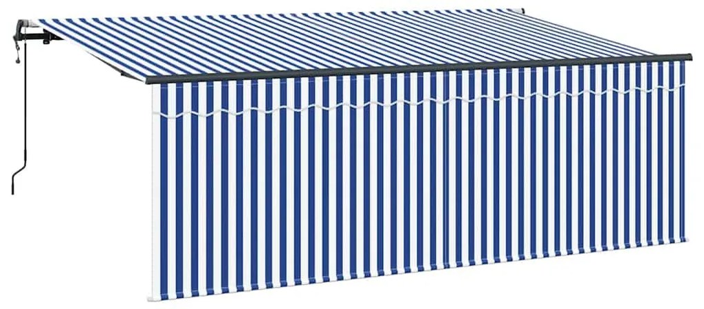 Napernyő rolóval Csíkos Krém 350 x 200 x 120 cm Szövet és Fém