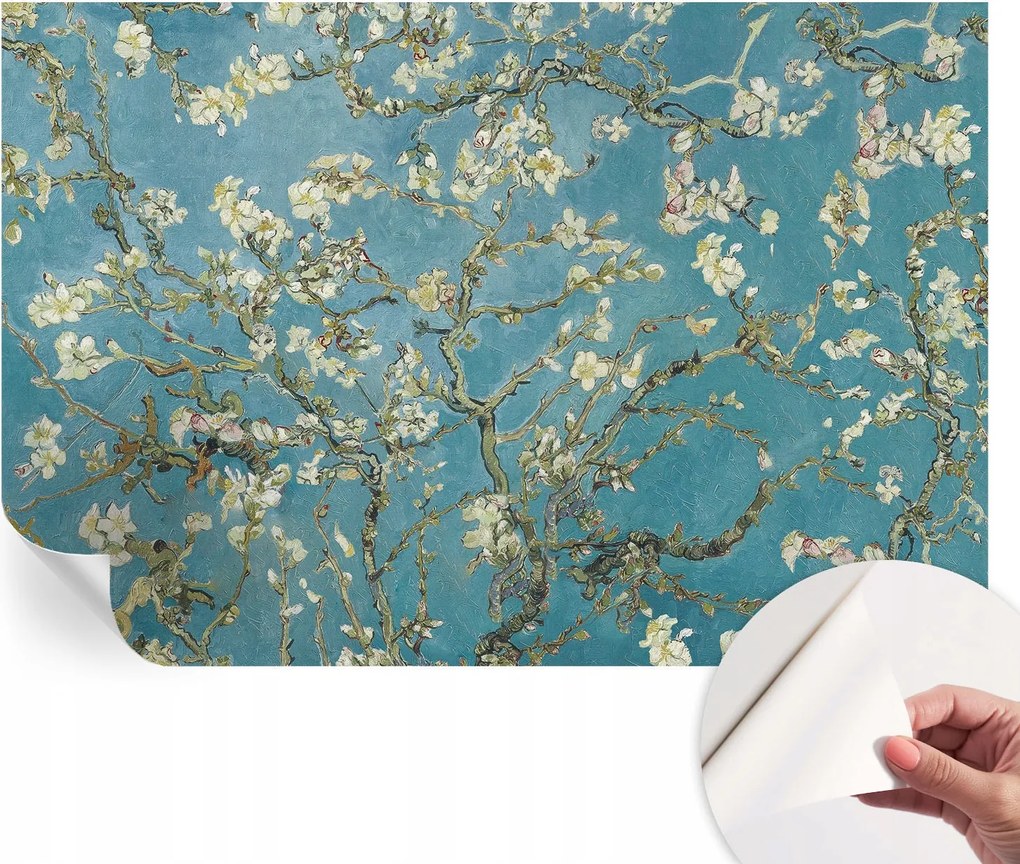 Mosható öntapadós fotótapéta étkezőbe Virágzó ágak 104x70 cm