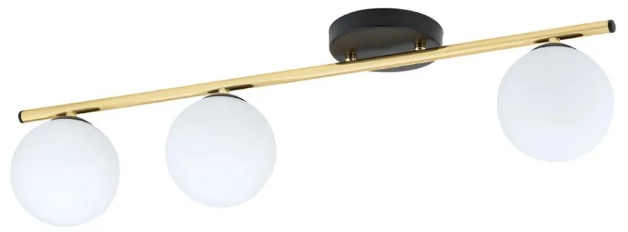 EMIBIG 1252-3 MONZA Glamour Mennyezeti Lámpa Fehér, Fekete, Arany E14 IP20