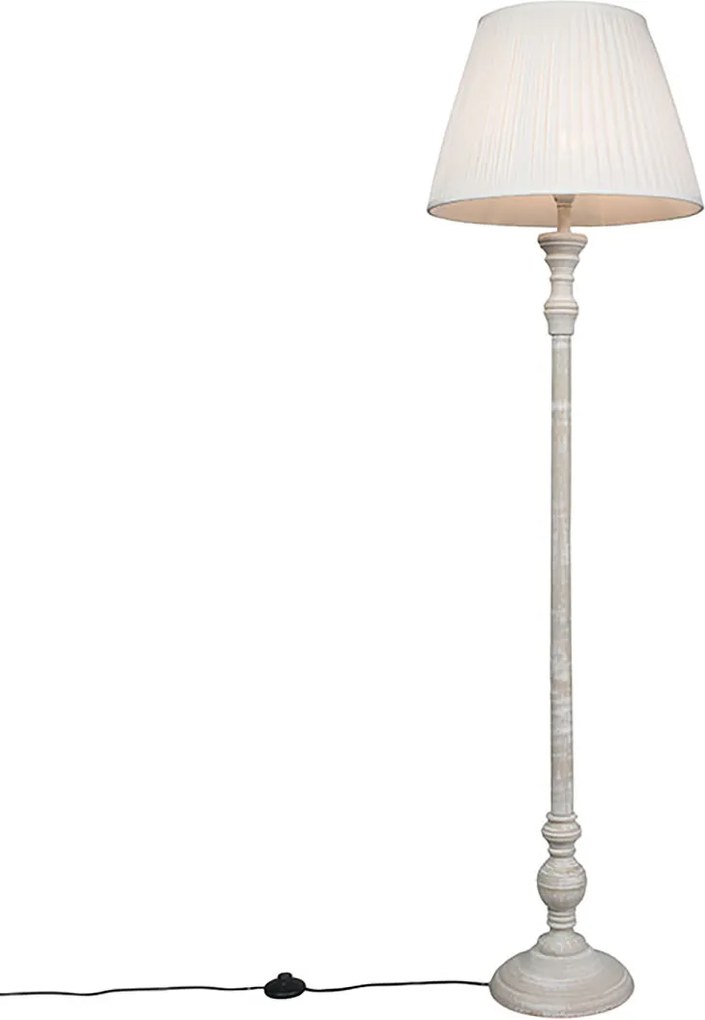 Okos állólámpa szürke, fehér harmonika árnyékolóval, Wi-Fi A60 - Classico