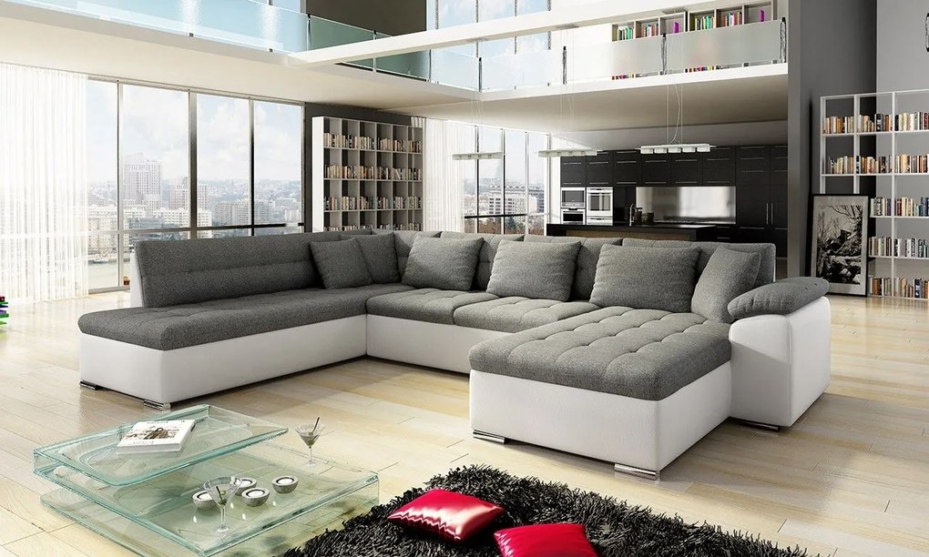 Sarok ülőgarnitúra Talia (J) (öko-bőr Soft 017 + Lux 06). 1058152
