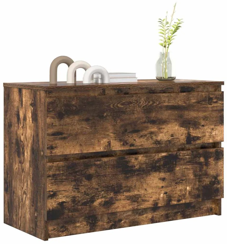 füstös tölgy színű szerelt fa TV-szekrény 80x35x54 cm