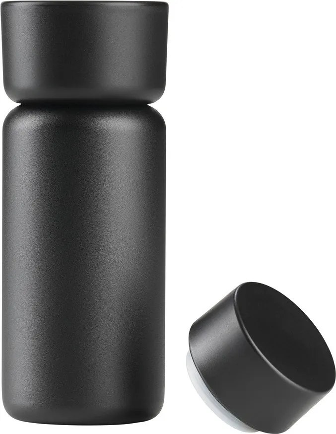 Fekete rozsdamentes acél termobögre 400 ml Singles – Zone