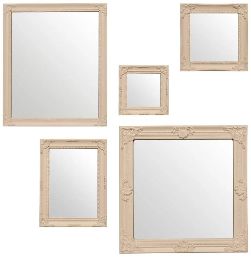 Fali tükör szett 5 db-os 37x37 cm Baroque – Premier Housewares