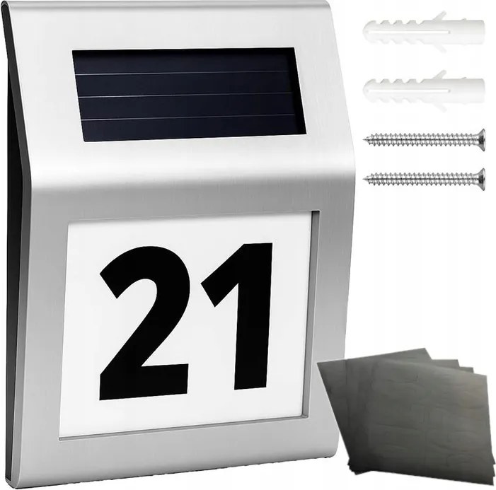 Napelemes Házszám Megvilágított Led Napelemes Lámpa Érzékelő Betűszámok