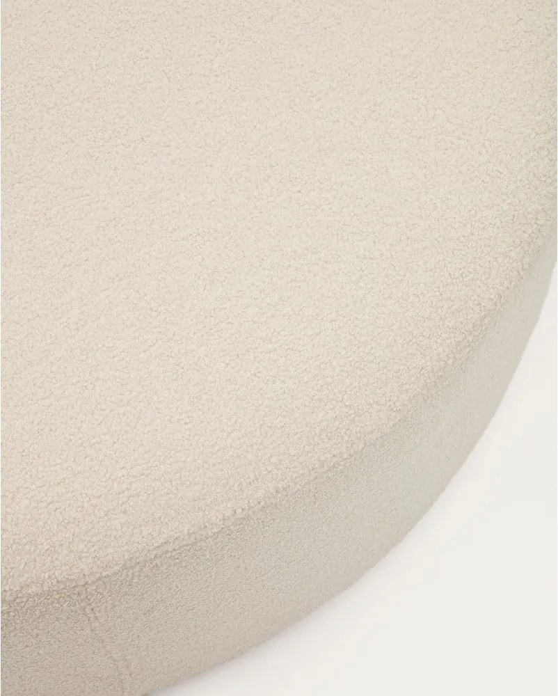 Krémszínű buklé puff Kaeli – Kave Home