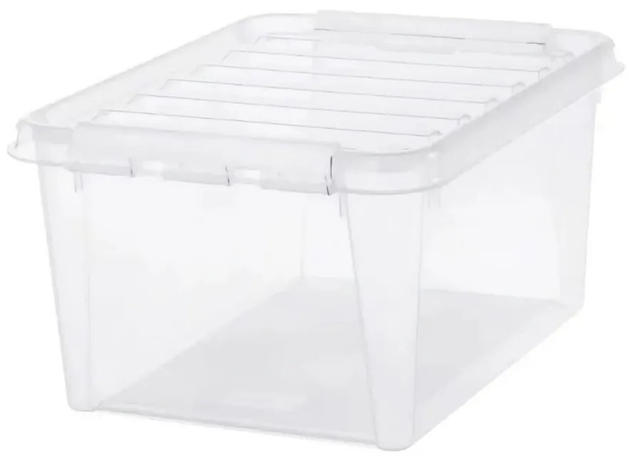 SmartStore Classic tárolódoboz fehér klipszekkel, 32 l, 32 l