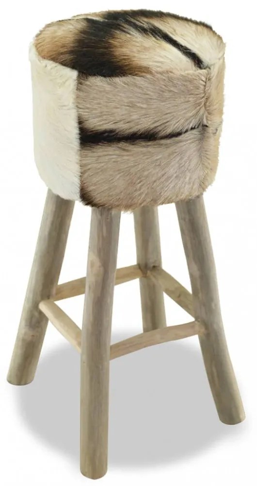 kecskebőr és tömör tíkfa bárszék