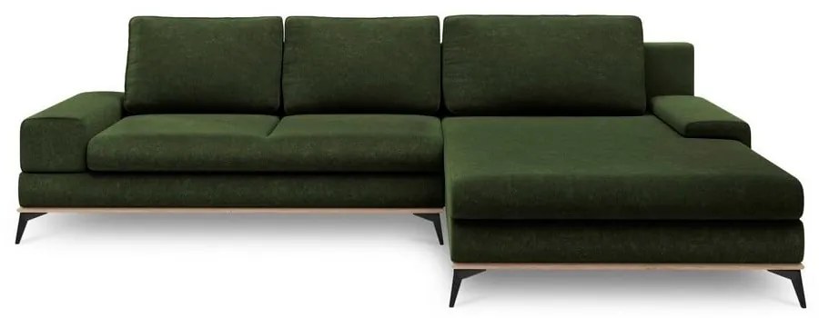 Planet üvegzöld kinyitható sarokkanapé, jobb oldali - Windsor &amp; Co Sofas