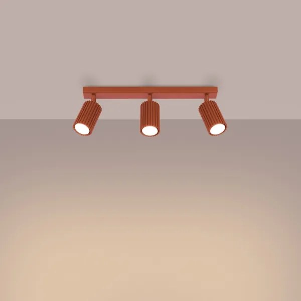 Sollux SL.1638 - Spotlámpa KARBON 3xGU10/10W/230V piros